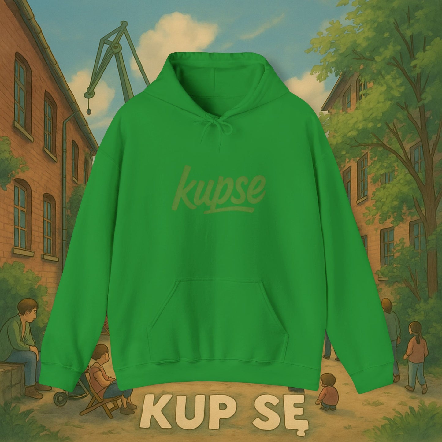 Unisex Heavy Blend Hoodie – Logo Green – Kup Se