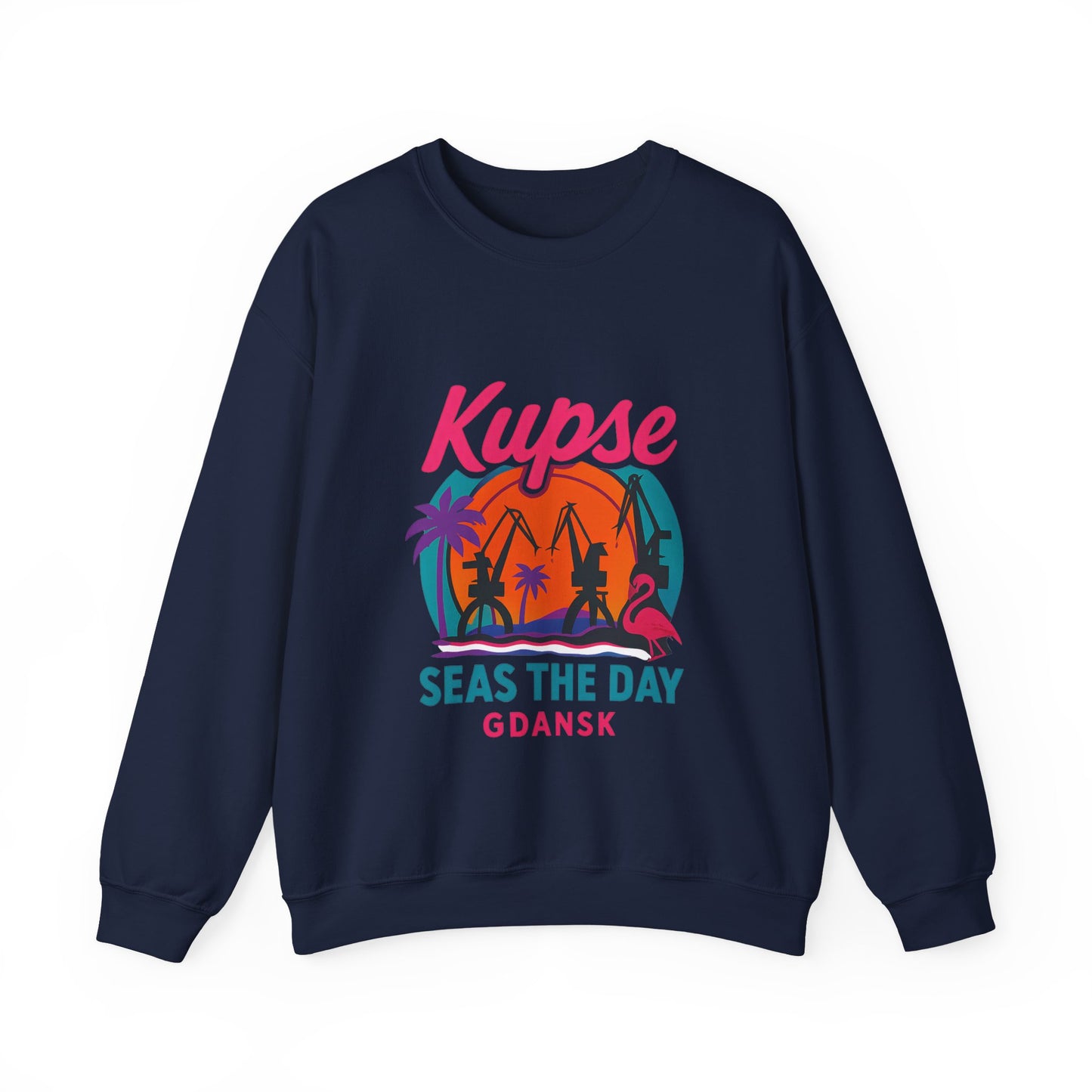 Bluza unisex z grafiką Kup Se Seas The Day – klasyczny crewneck i miejski styl
