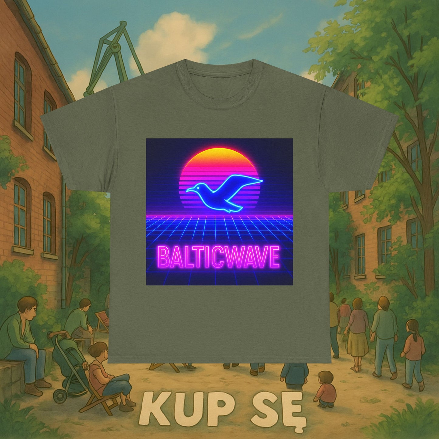 KupSe Baltic Wave Style t-shirt - Unisex Heavy Cotton Tee