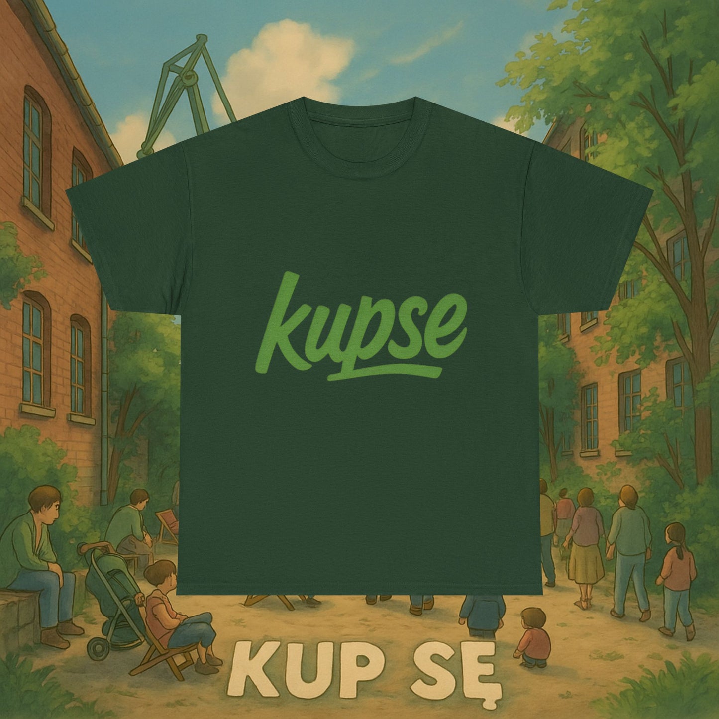 KupSe Logo Green Style t-shirt - Unisex Heavy Cotton Tee