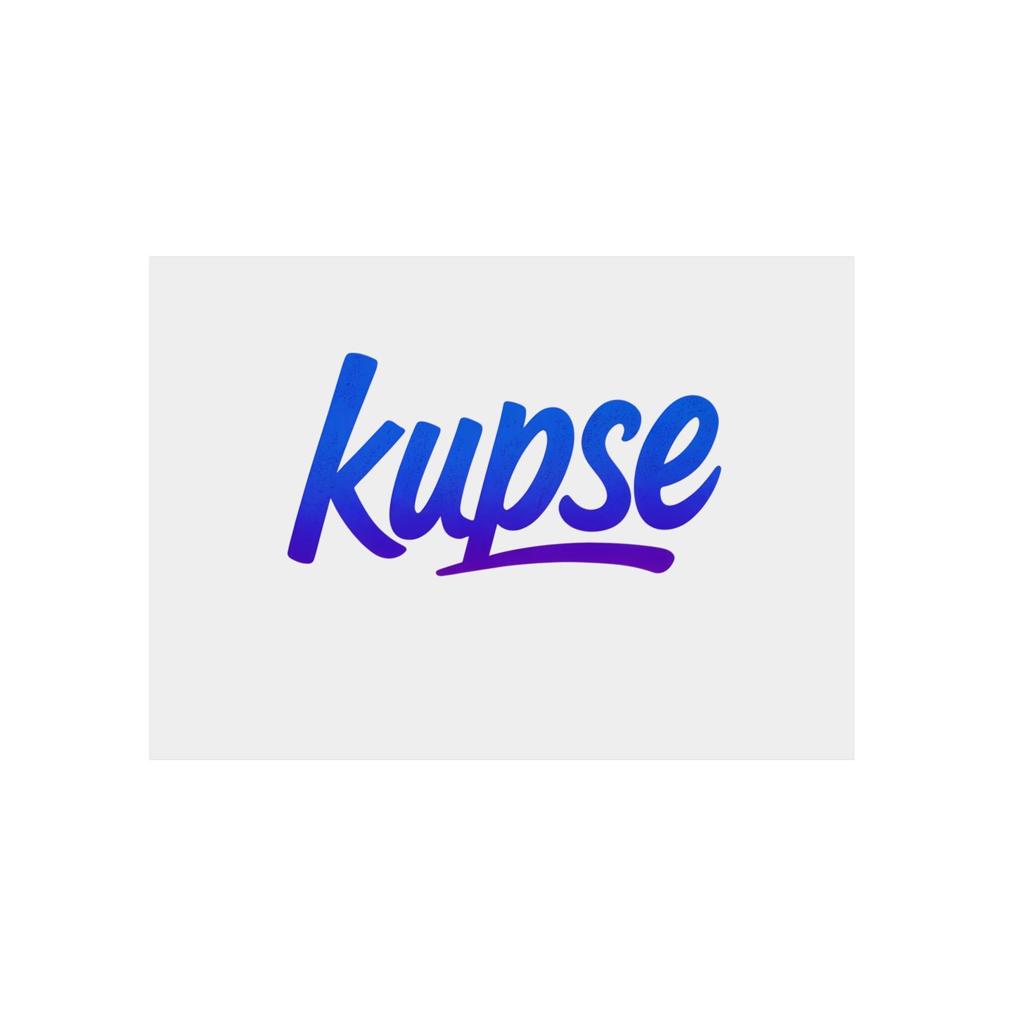 Obraz na panelu aluminiowym Kupse Logo Blue – trwały wydruk w stylu Kup Se