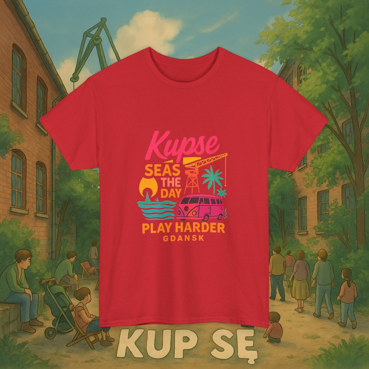 KupSe Play Harder Style t-shirt - Unisex Heavy Cotton Tee