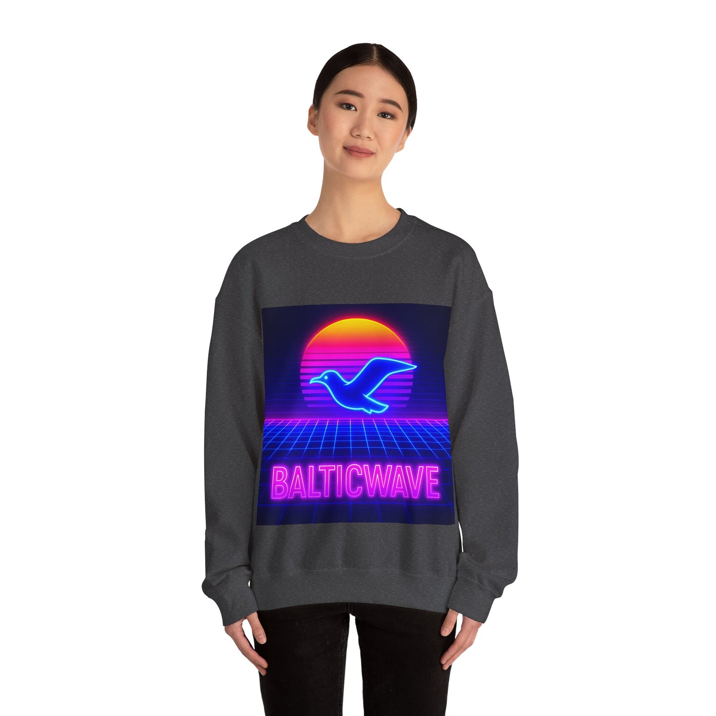 Bluza unisex z grafiką Kup Se Baltic Wave – klasyczny crewneck i miejski styl