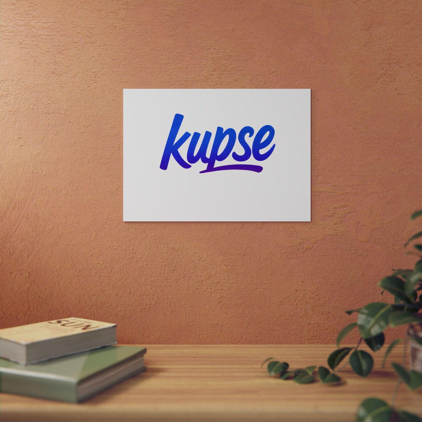 Obraz na panelu aluminiowym Kupse Logo Blue – trwały wydruk w stylu Kup Se