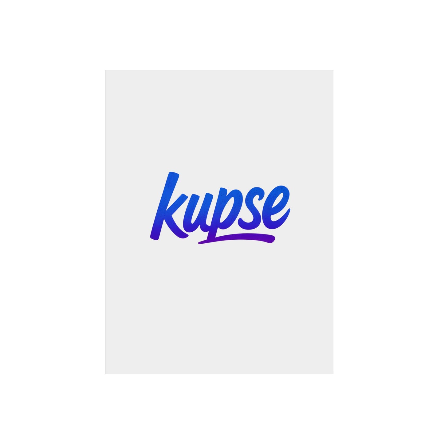 Obraz na panelu aluminiowym Kupse Logo Blue – trwały wydruk w stylu Kup Se