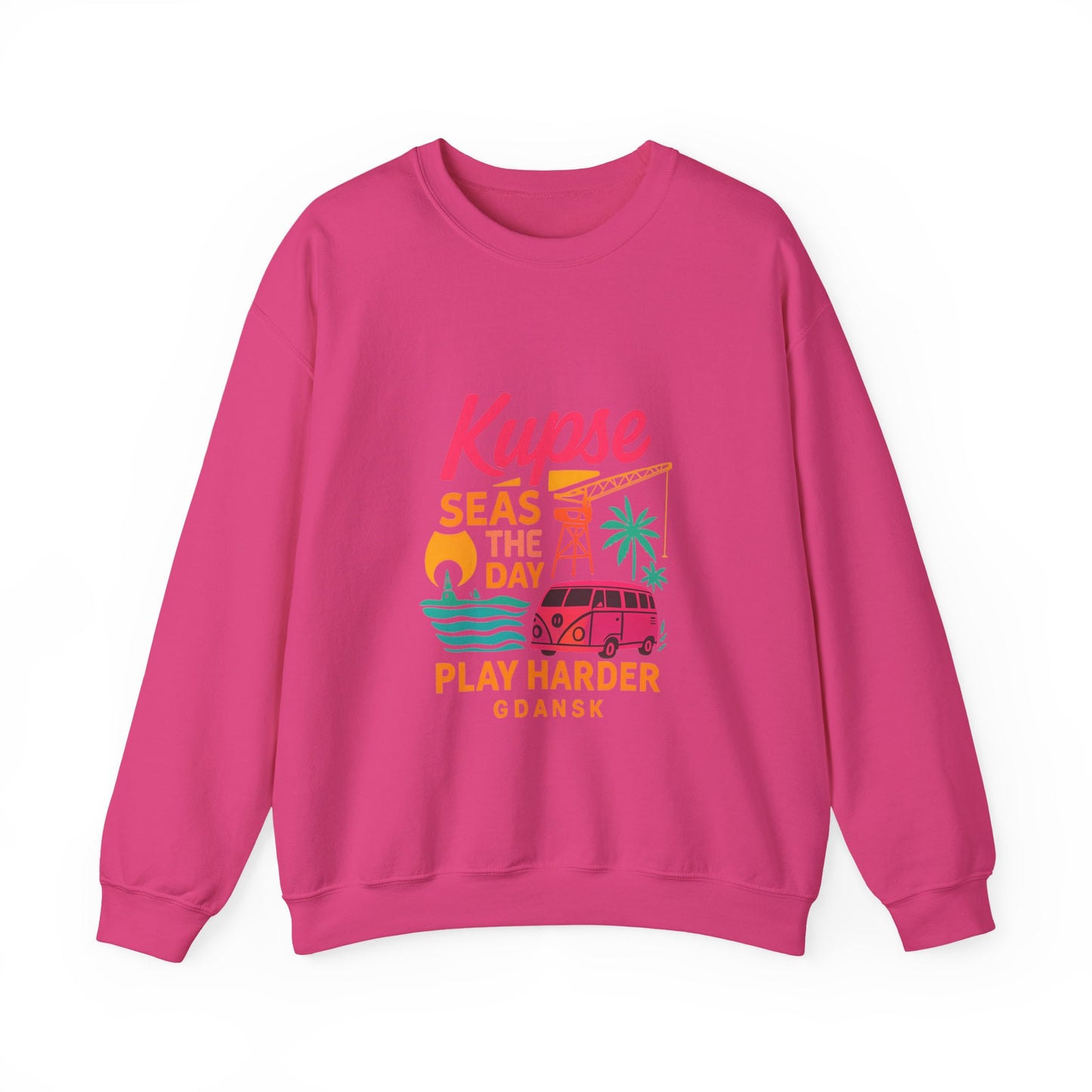 Bluza unisex z grafiką Kup Se Play Harder – klasyczny crewneck i miejski styl