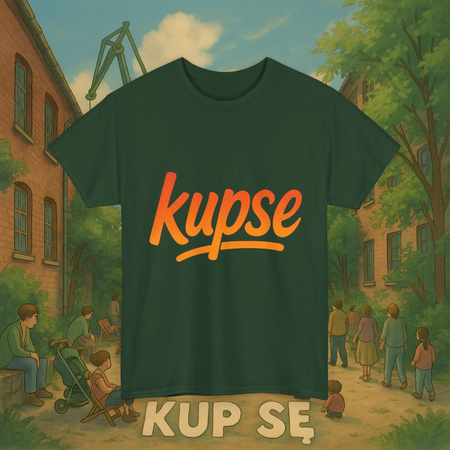 KupSe Logo Orange Style t-shirt - Unisex Heavy Cotton Tee