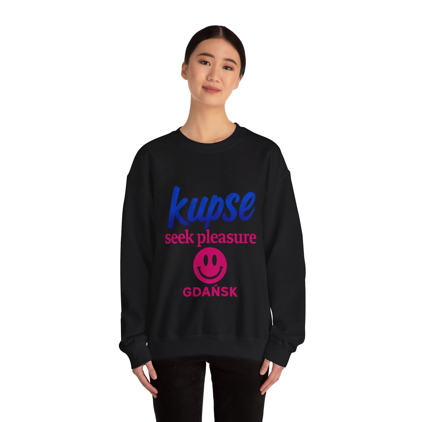 Bluza unisex z grafiką Kup Se Seek Pleasure – klasyczny crewneck i miejski styl