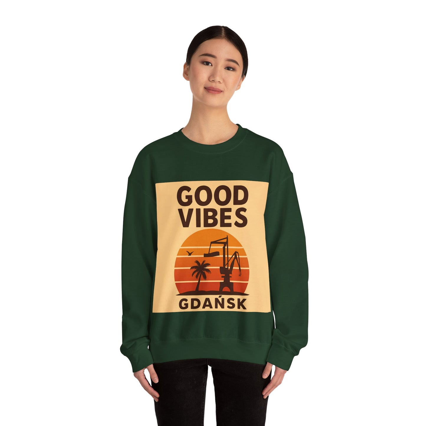 Bluza unisex z grafiką Kup Se Good Vibes Desert – klasyczny crewneck i miejski styl