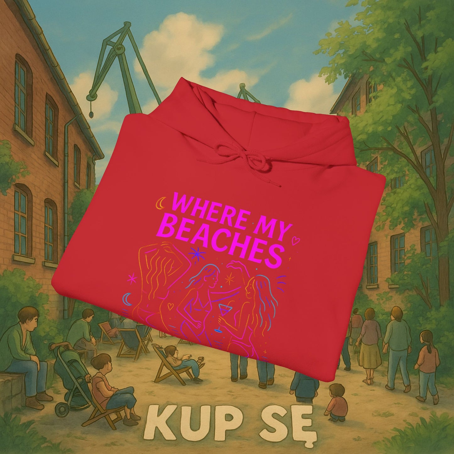 Unisex Heavy Blend Hoodie – Where My Beaches – Kup Se