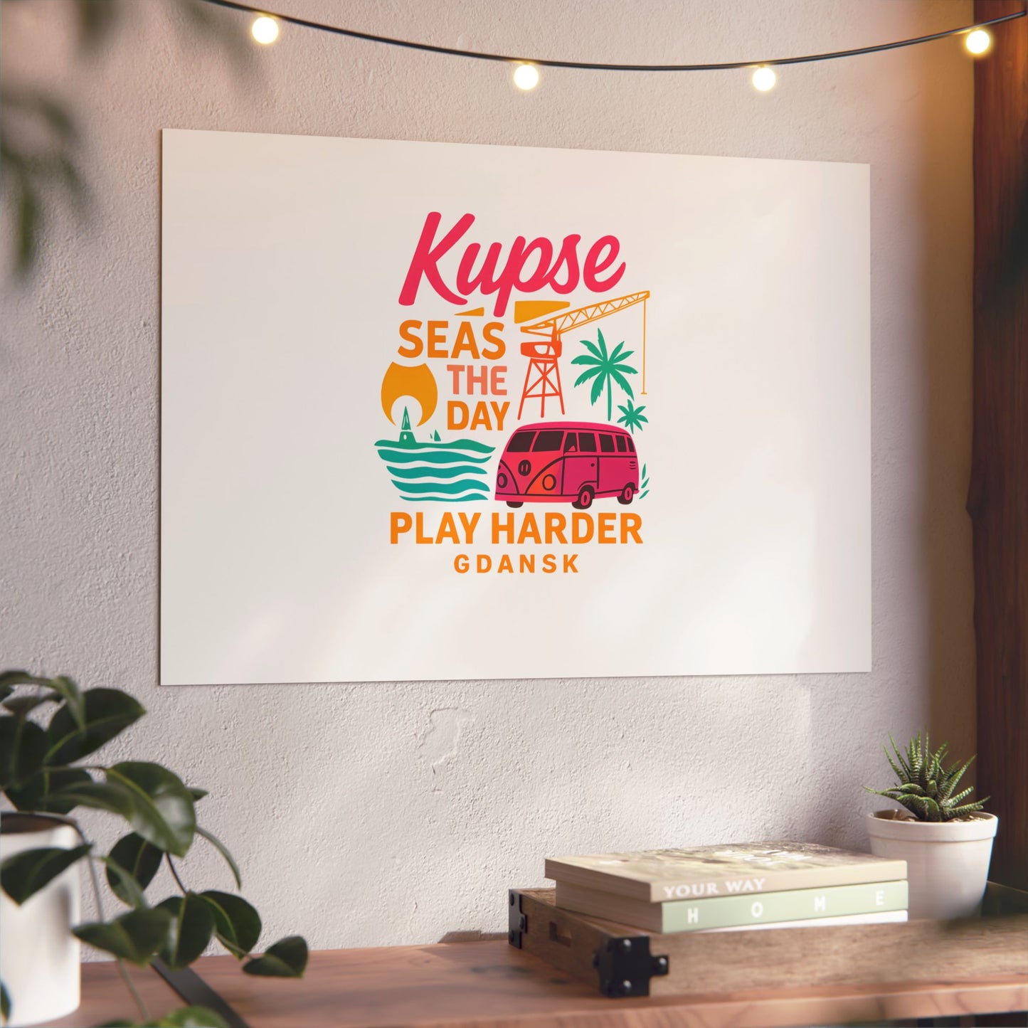 Obraz na panelu aluminiowym Play Harder – trwały wydruk w stylu Kup Se