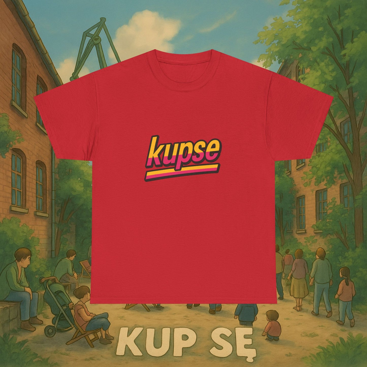 KupSe Logo Retro Sport Style t-shirt - Unisex Heavy Cotton Tee