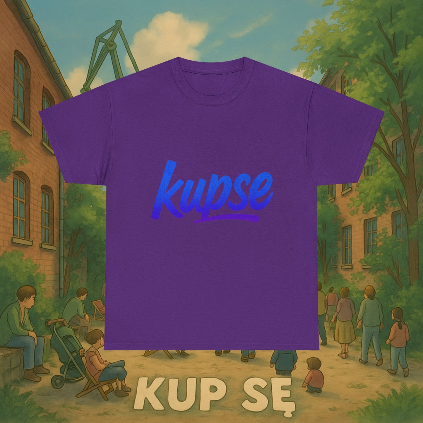 KupSe Logo Blue Style t-shirt - Unisex Heavy Cotton Tee