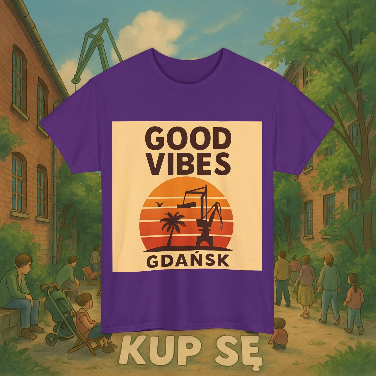 KupSe Good Vibes Desert Style t-shirt - Unisex Heavy Cotton Tee