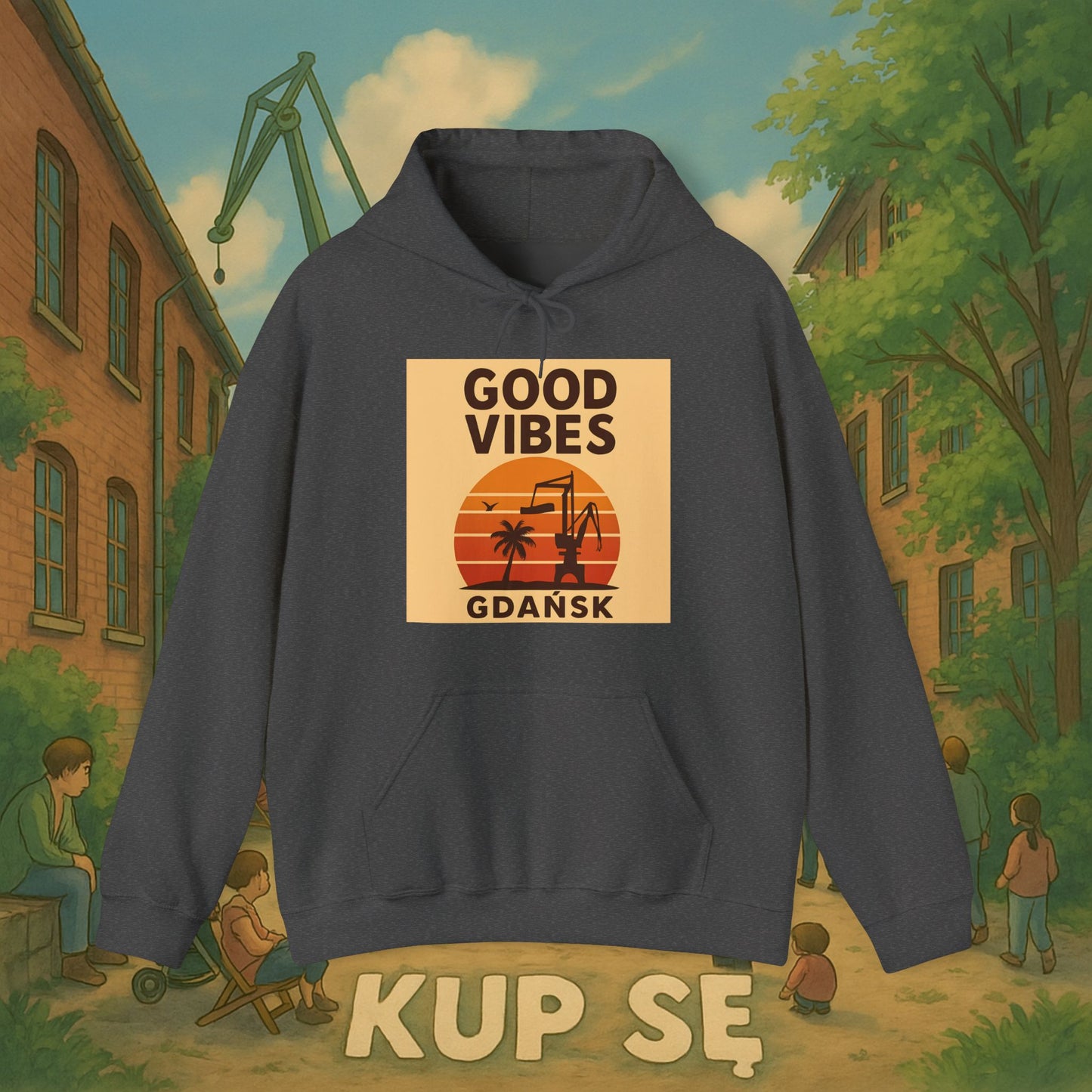 Unisex Heavy Blend Hoodie – Good Vibes Desert – Kup Se