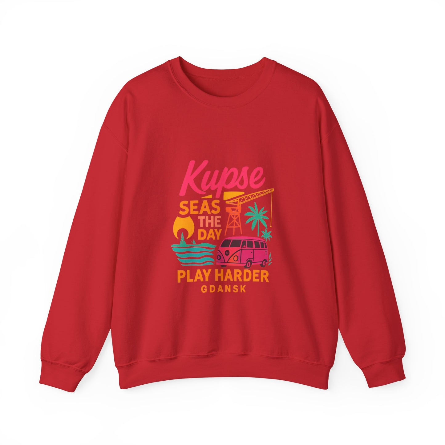 Bluza unisex z grafiką Kup Se Play Harder – klasyczny crewneck i miejski styl