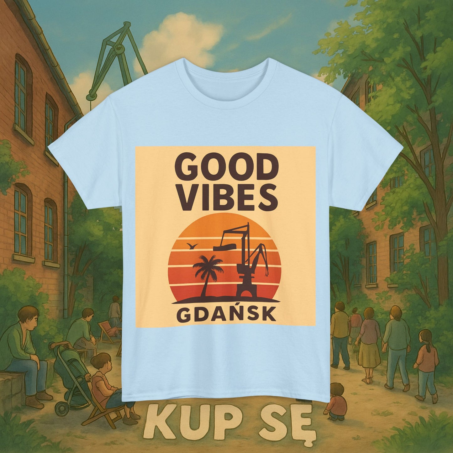 KupSe Good Vibes Desert Style t-shirt - Unisex Heavy Cotton Tee