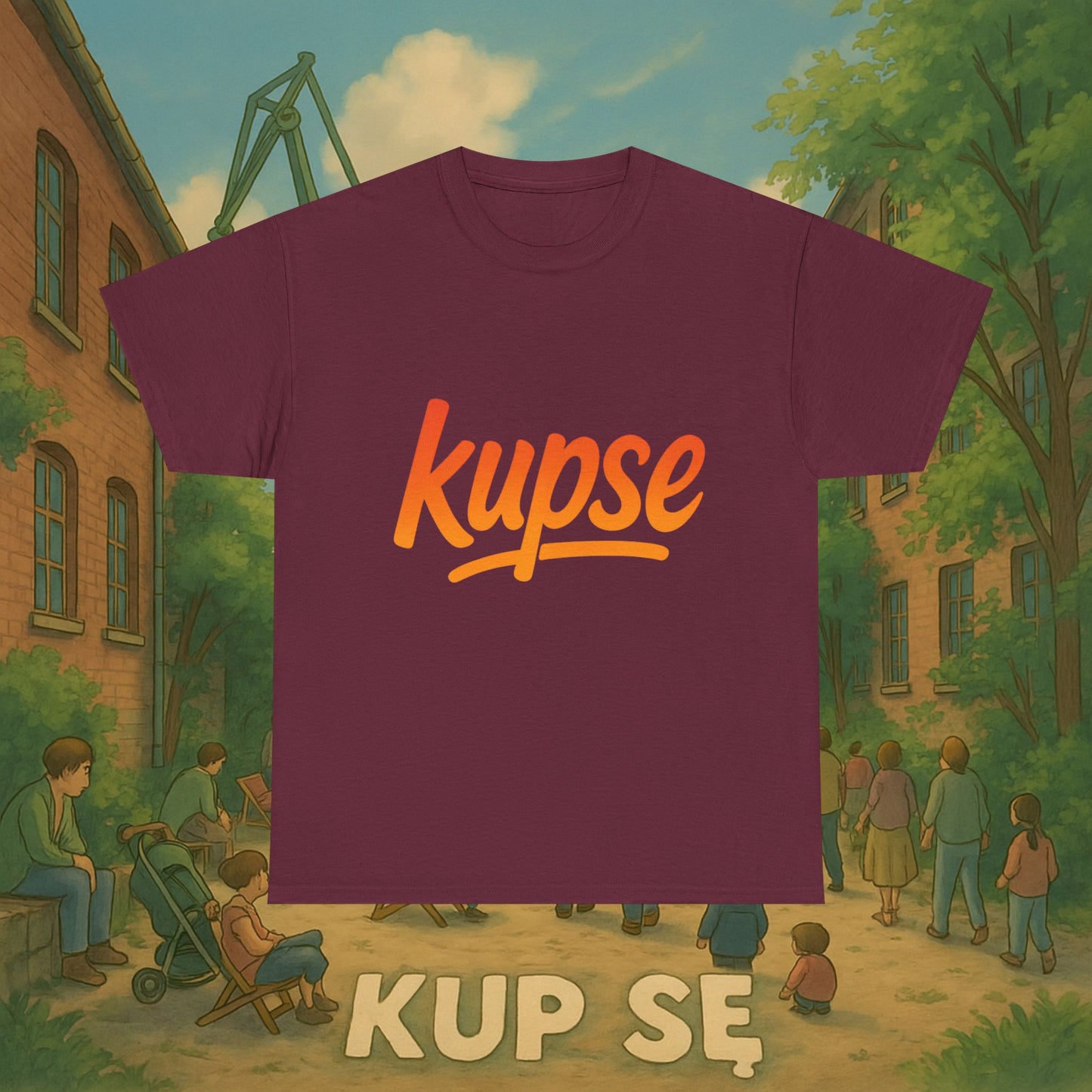 KupSe Logo Orange Style t-shirt - Unisex Heavy Cotton Tee