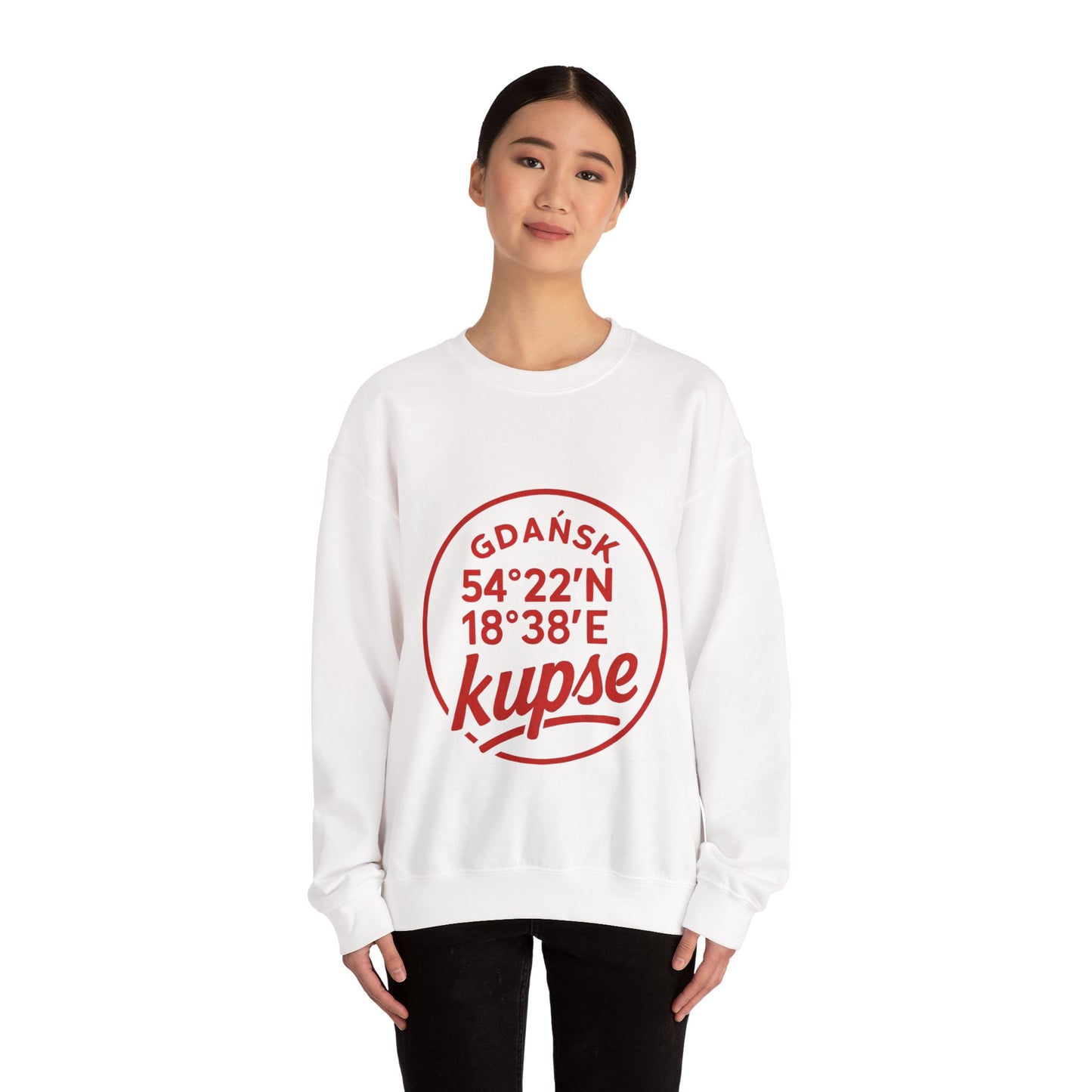 Bluza unisex z grafiką Kup Se Koordynaty – klasyczny crewneck i miejski styl
