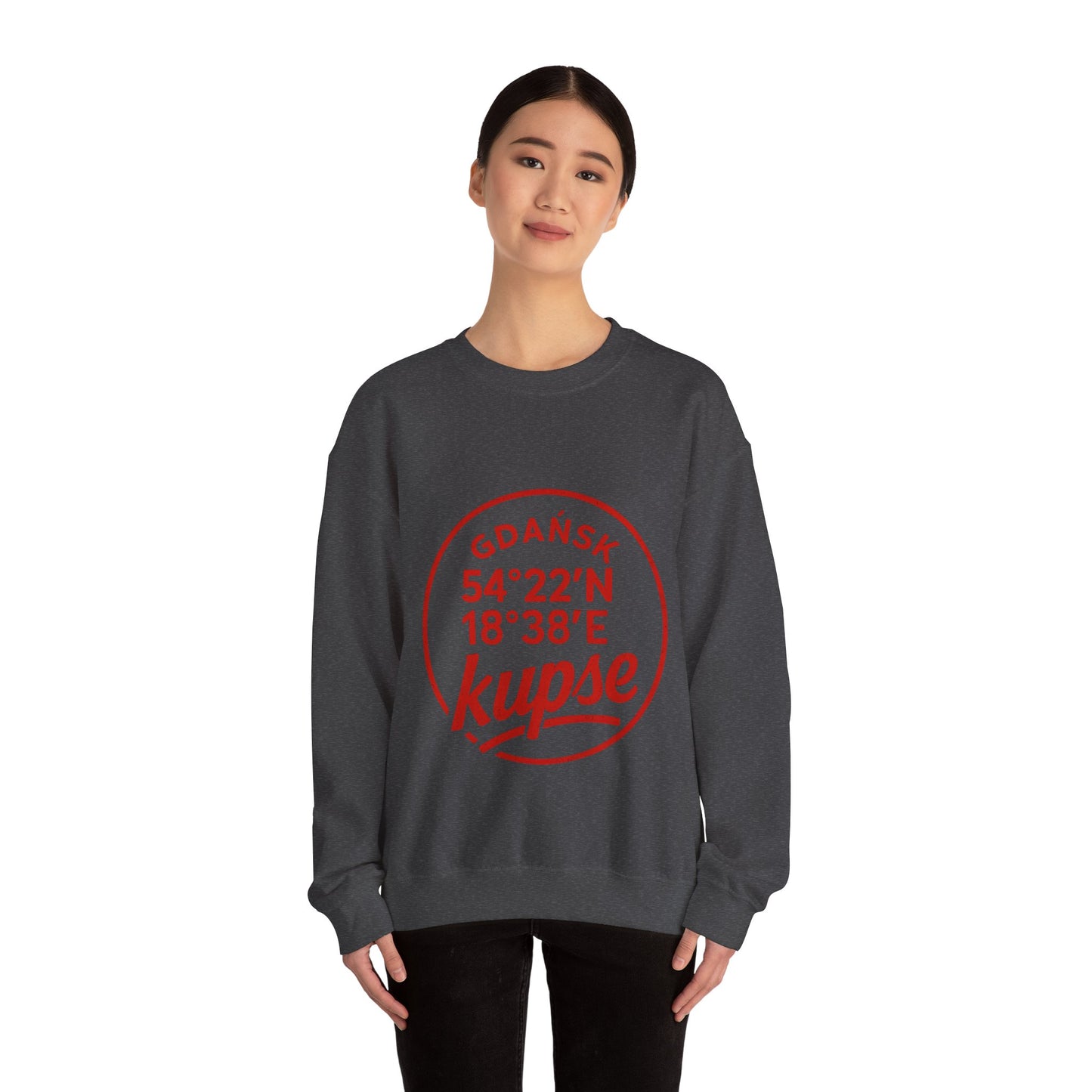 Bluza unisex z grafiką Kup Se Koordynaty – klasyczny crewneck i miejski styl