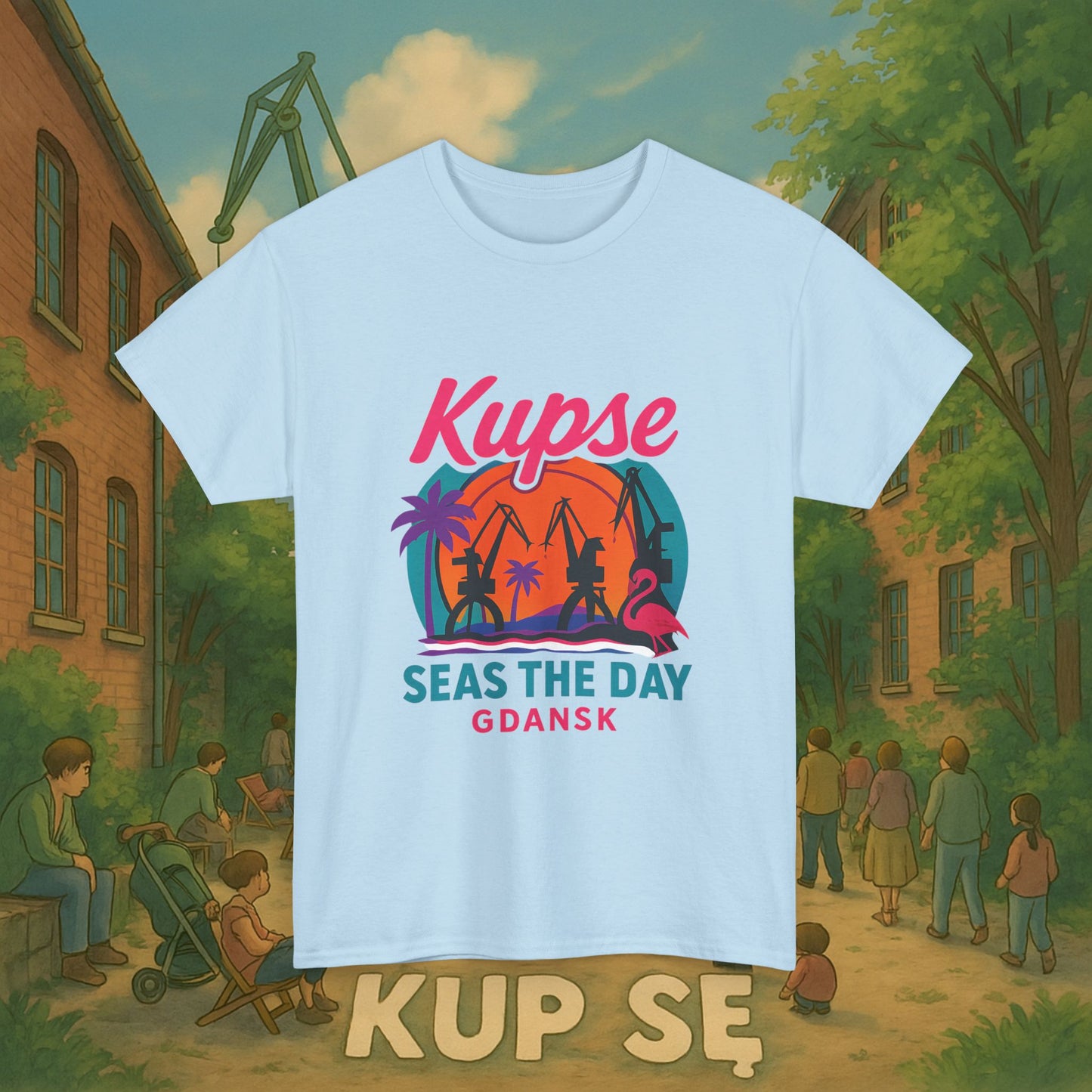 KupSe Seas The Day Style t-shirt - Unisex Heavy Cotton Tee