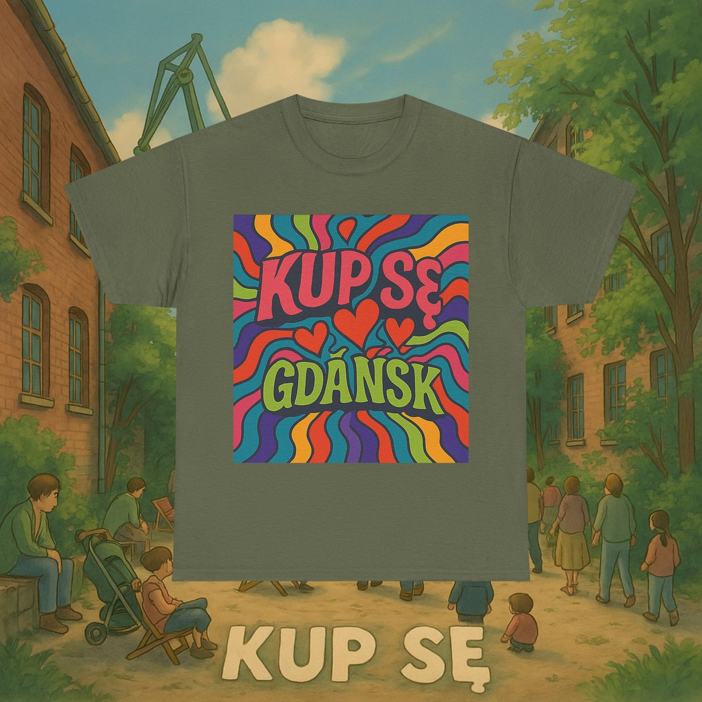 KupSe Gdańsk Hippie t-shirt - Unisex Heavy Cotton Tee