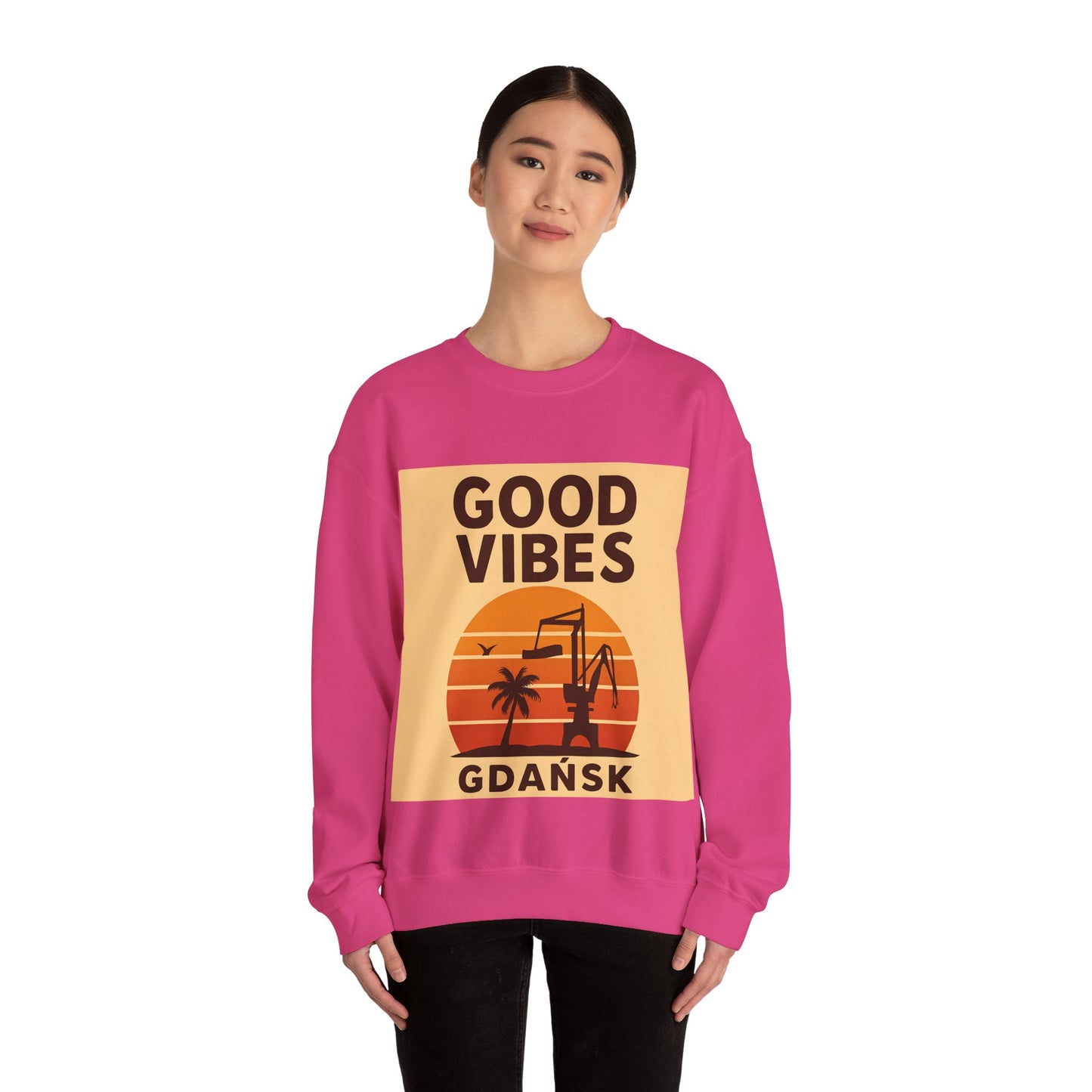 Bluza unisex z grafiką Kup Se Good Vibes Desert – klasyczny crewneck i miejski styl