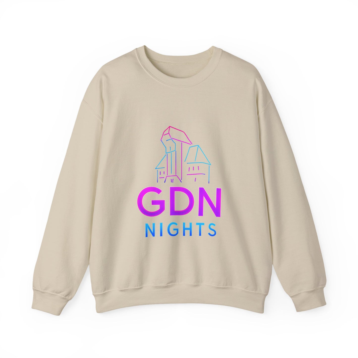 Bluza unisex z grafiką Kup Se GDN Nights – klasyczny crewneck i miejski styl