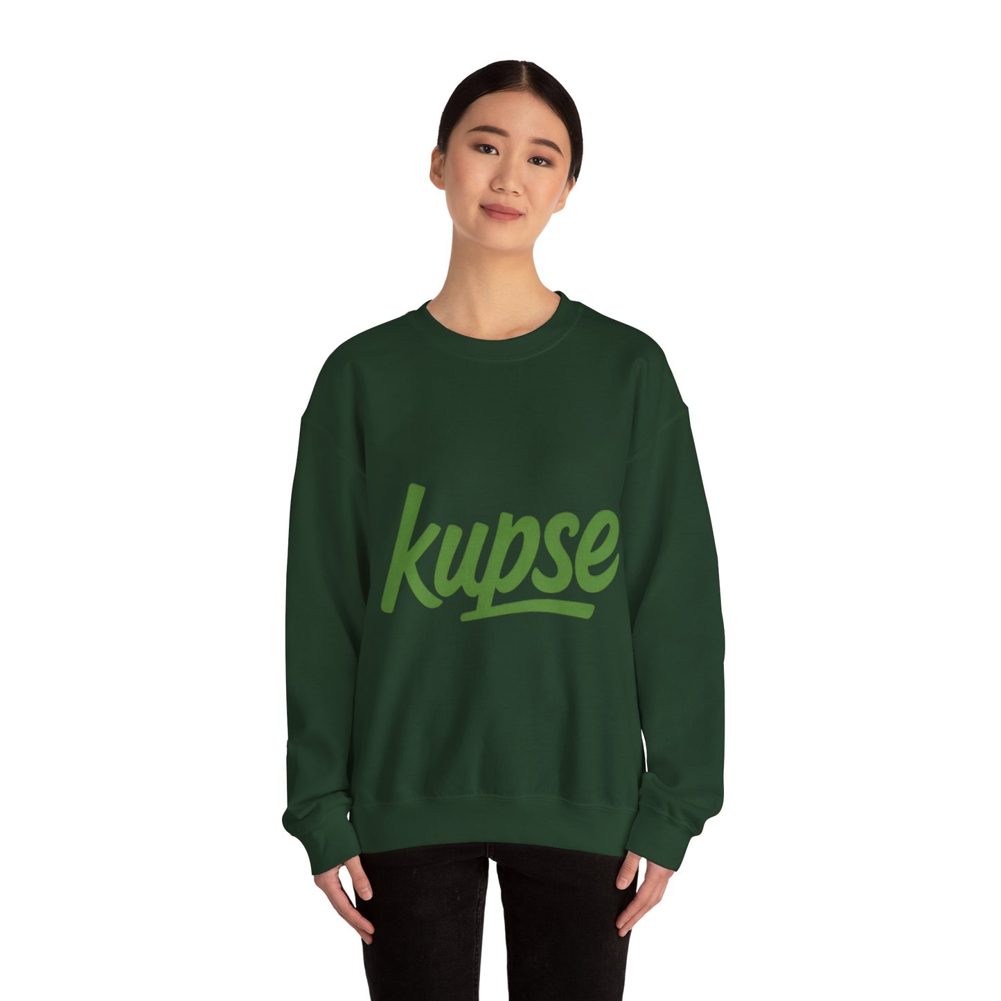 Bluza unisex z grafiką Kup Se Logo Green – klasyczny crewneck i miejski styl