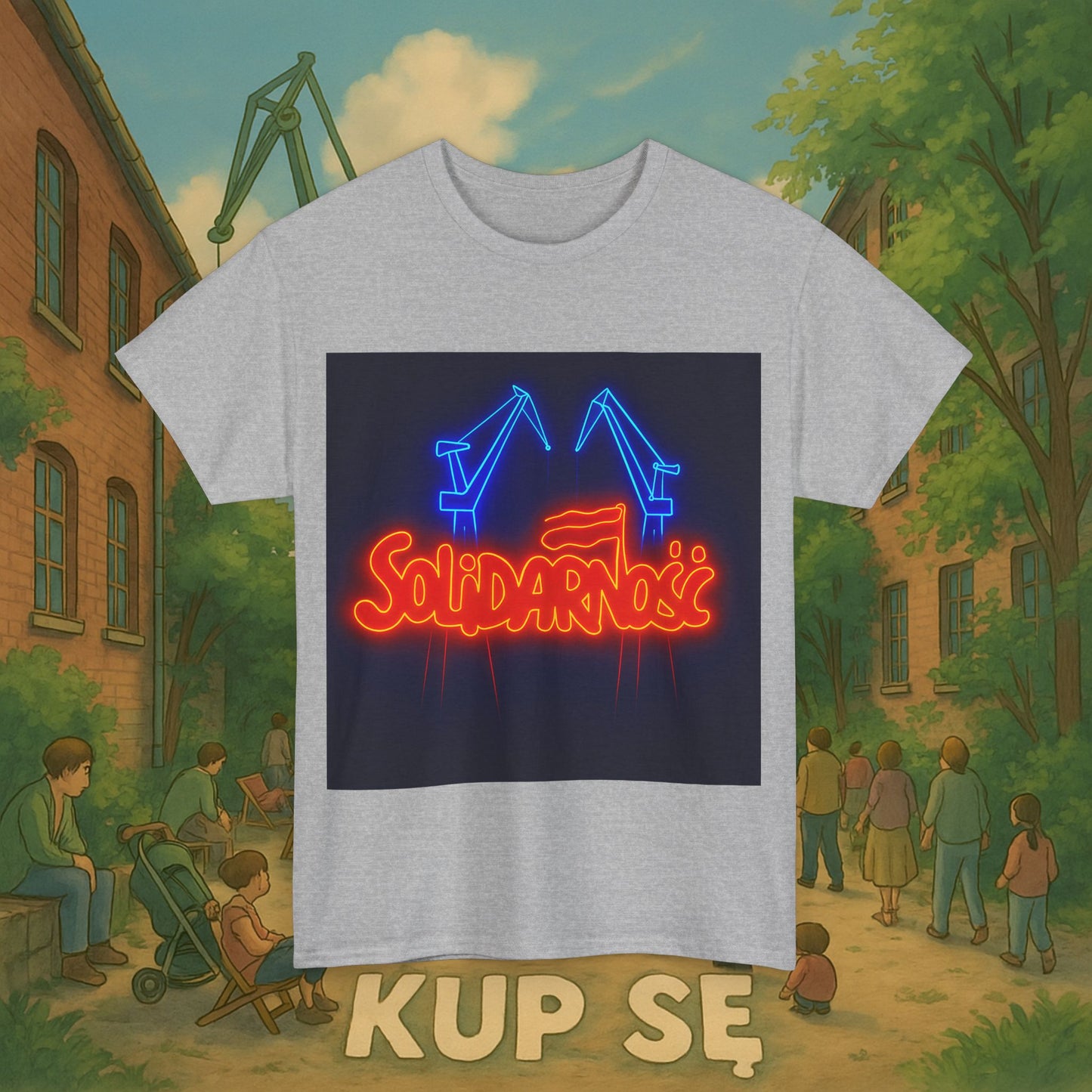 KupSe Solidarność Style t-shirt - Unisex Heavy Cotton Tee