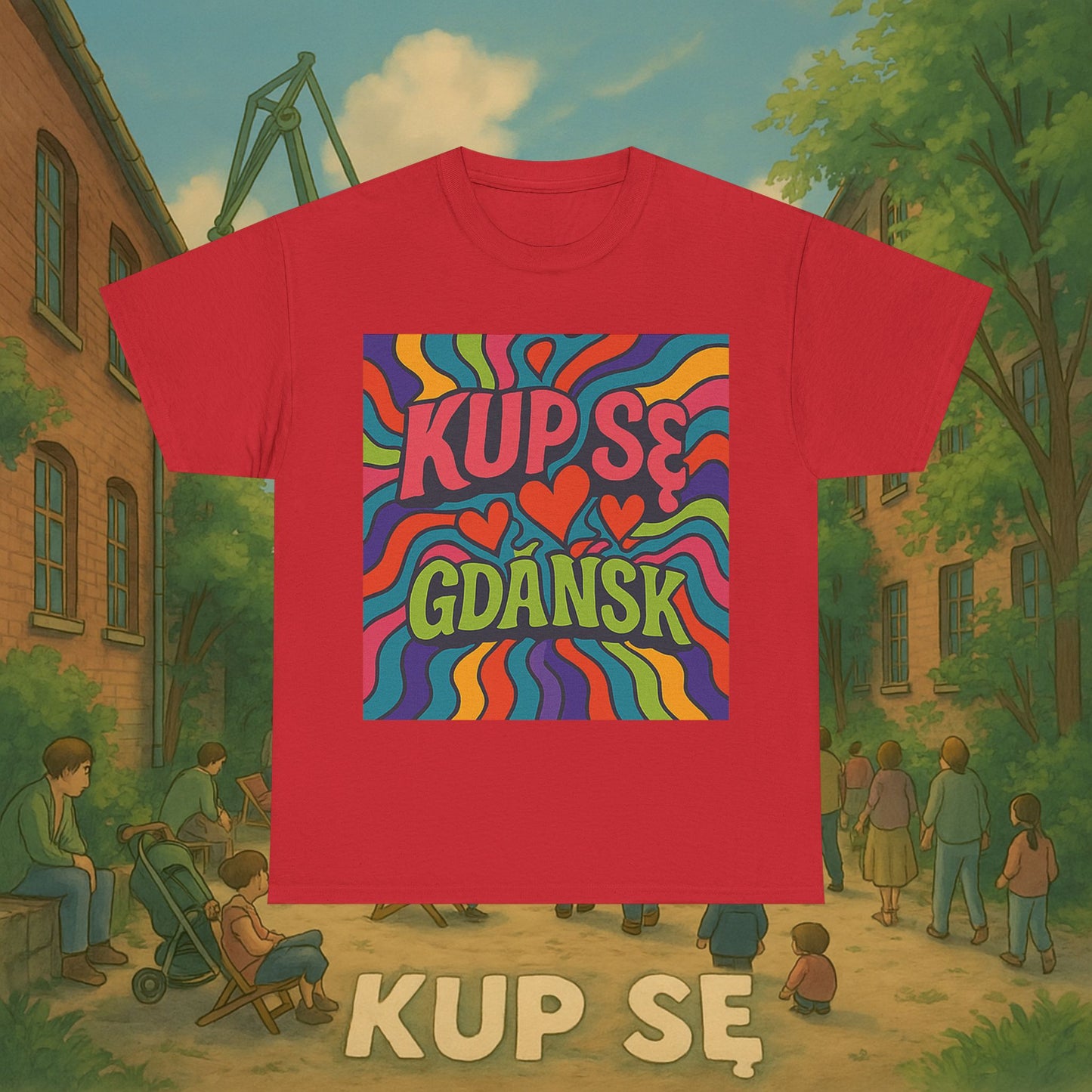 KupSe Gdańsk Hippie t-shirt - Unisex Heavy Cotton Tee