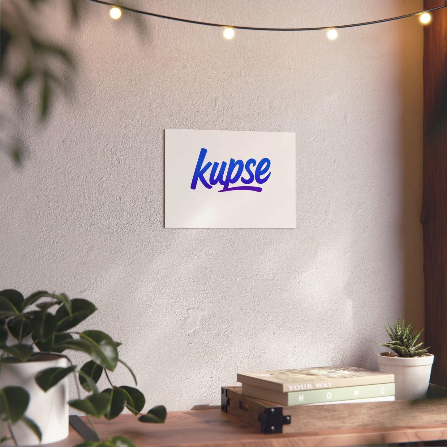Obraz na panelu aluminiowym Kupse Logo Blue – trwały wydruk w stylu Kup Se