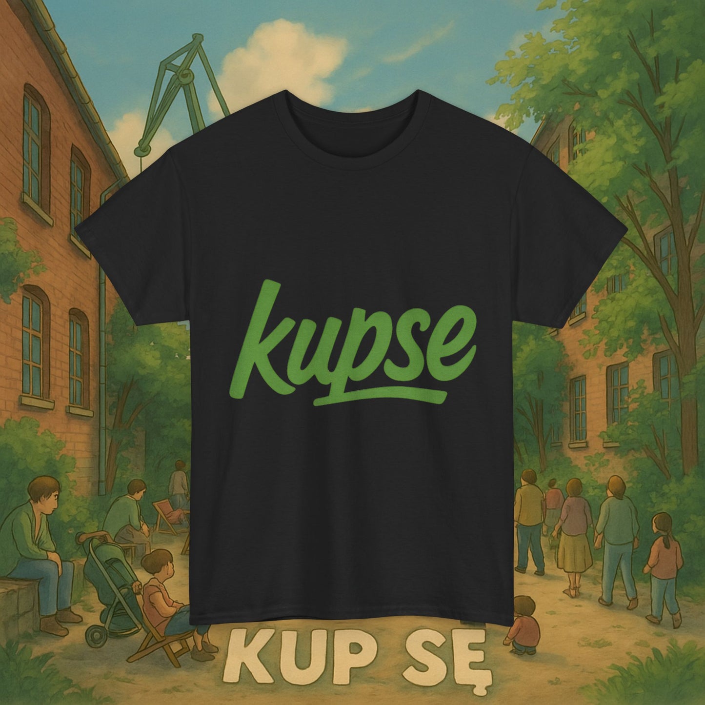 KupSe Logo Green Style t-shirt - Unisex Heavy Cotton Tee