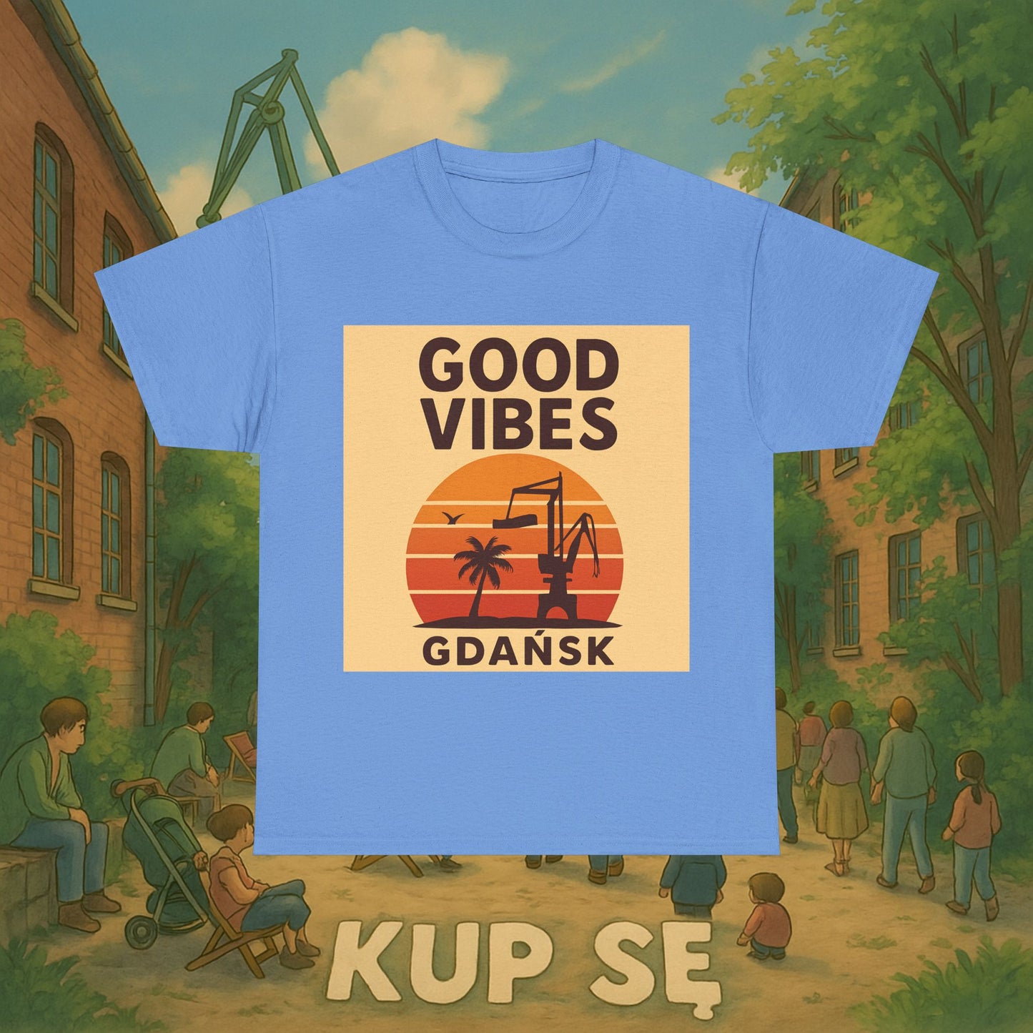 KupSe Good Vibes Desert Style t-shirt - Unisex Heavy Cotton Tee