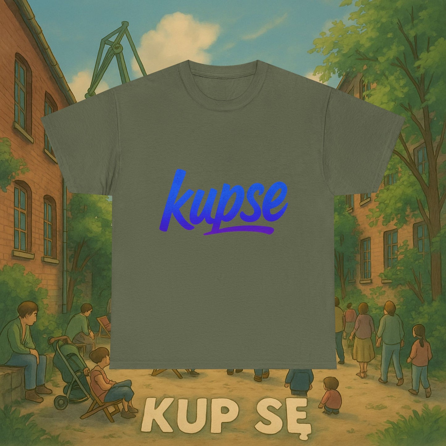 KupSe Logo Blue Style t-shirt - Unisex Heavy Cotton Tee