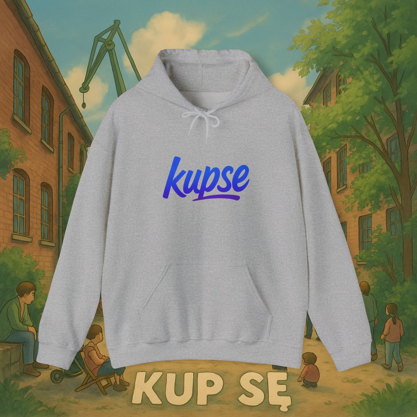 Unisex Heavy Blend Hoodie – Logo Blue – Kup Se