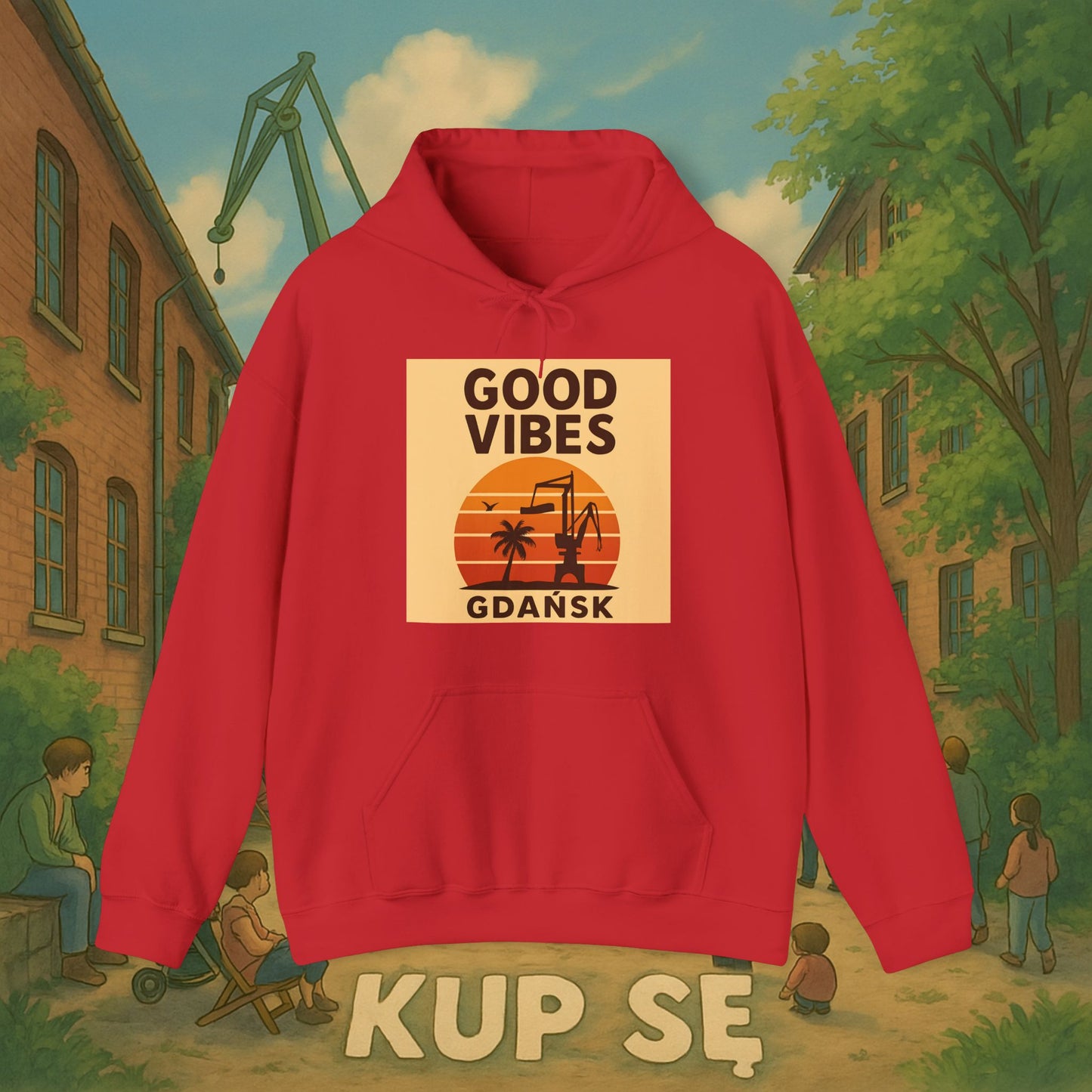 Unisex Heavy Blend Hoodie – Good Vibes Desert – Kup Se