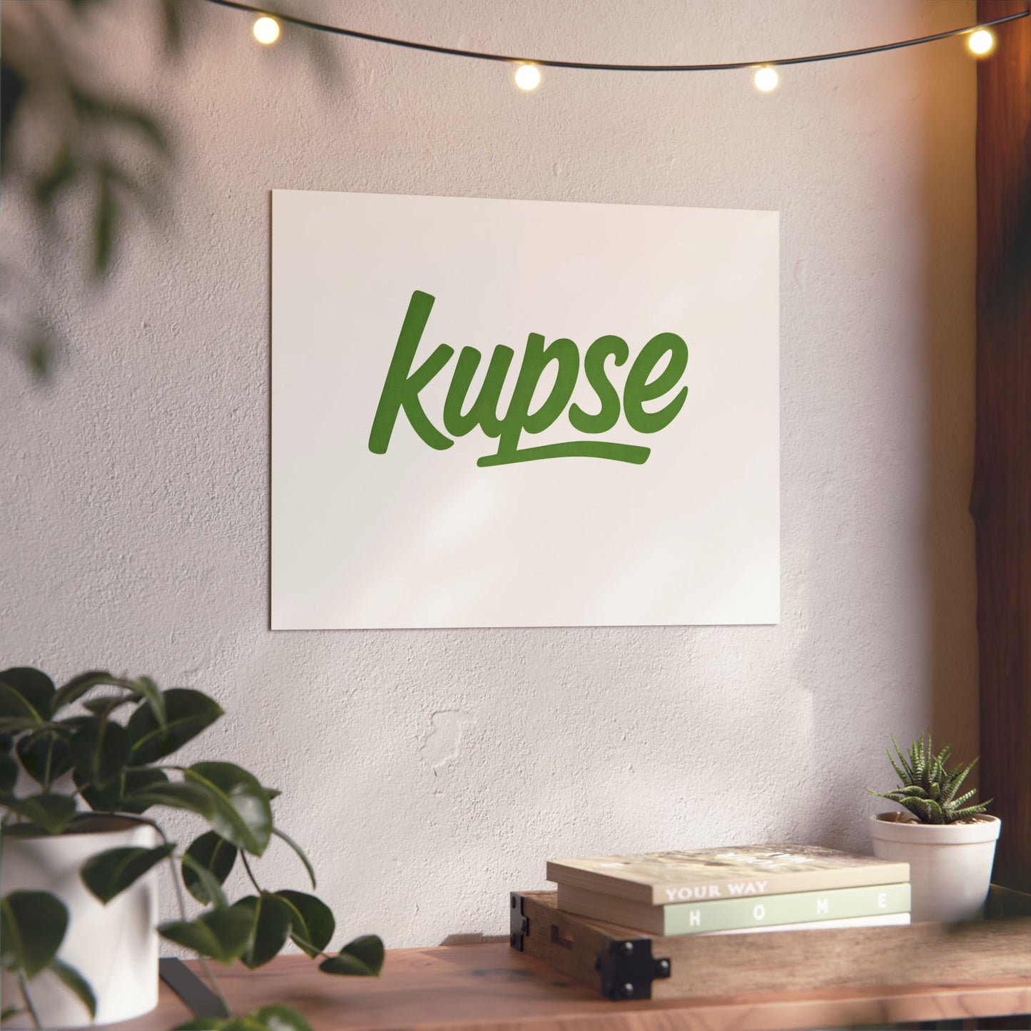 Obraz na panelu aluminiowym Kupse Logo Green – trwały wydruk w stylu Kup Se