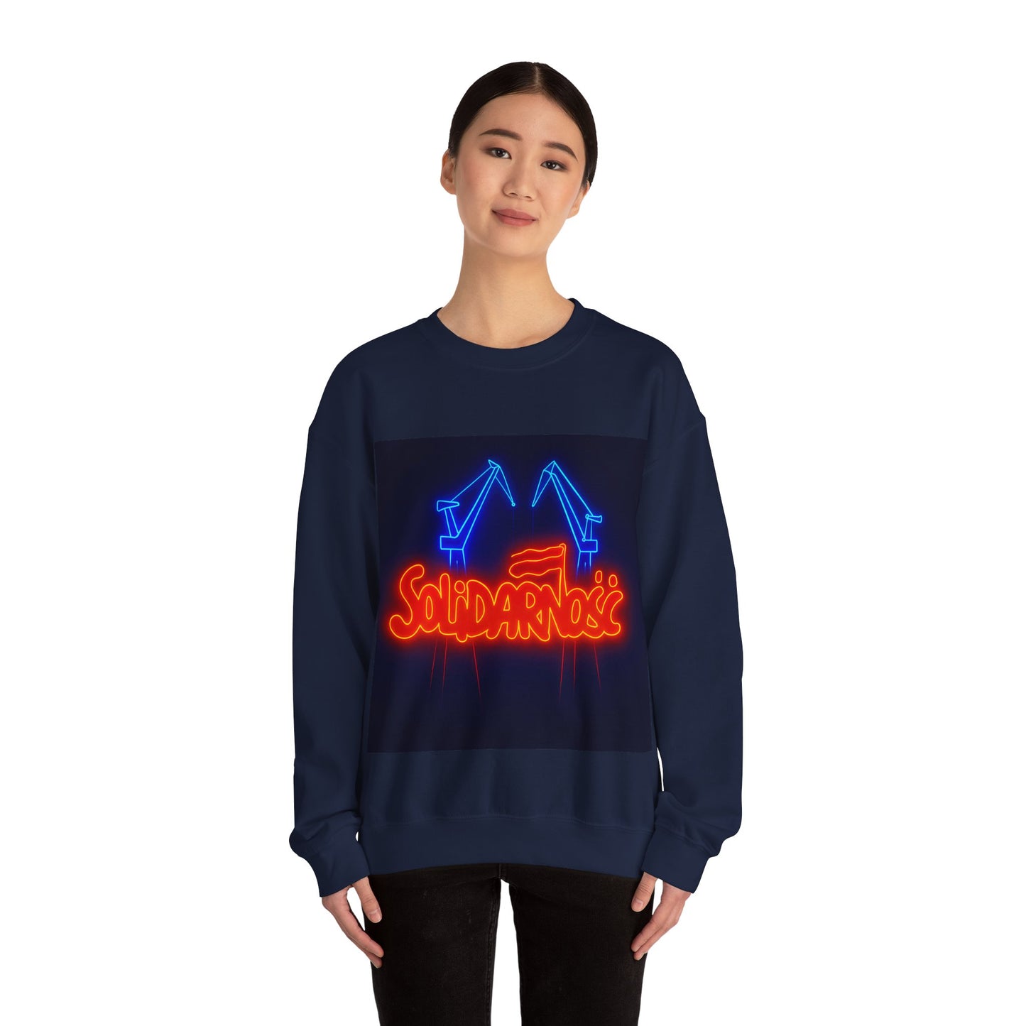 Bluza unisex z grafiką Kup Se Solidarność – klasyczny crewneck i miejski styl