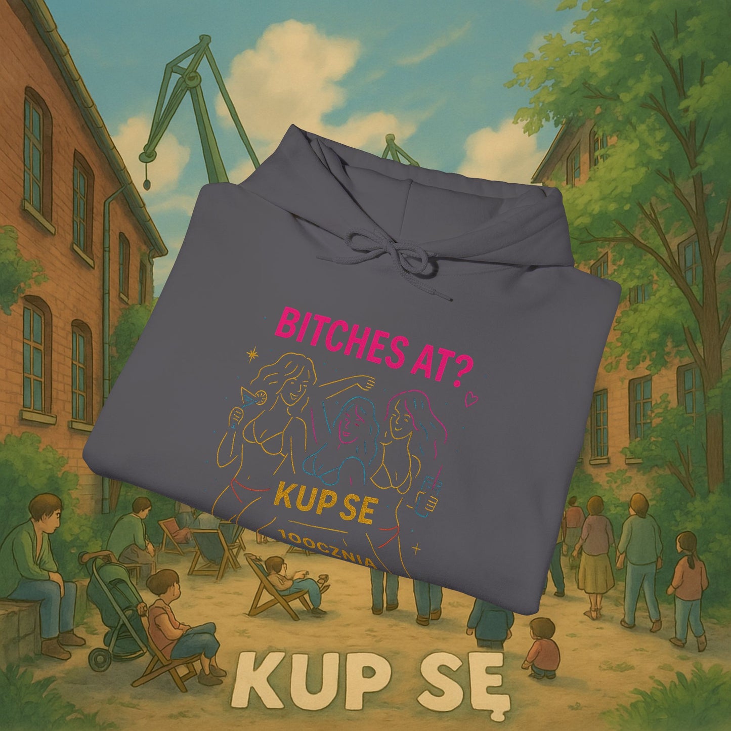 Unisex Heavy Blend Hoodie – Bi*ches at? – Kup Se