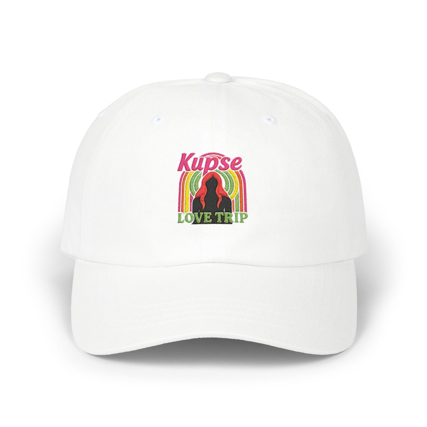 Czapka z daszkiem z grafiką Kup Se Love Trip – modny Dad Cap z charakterem