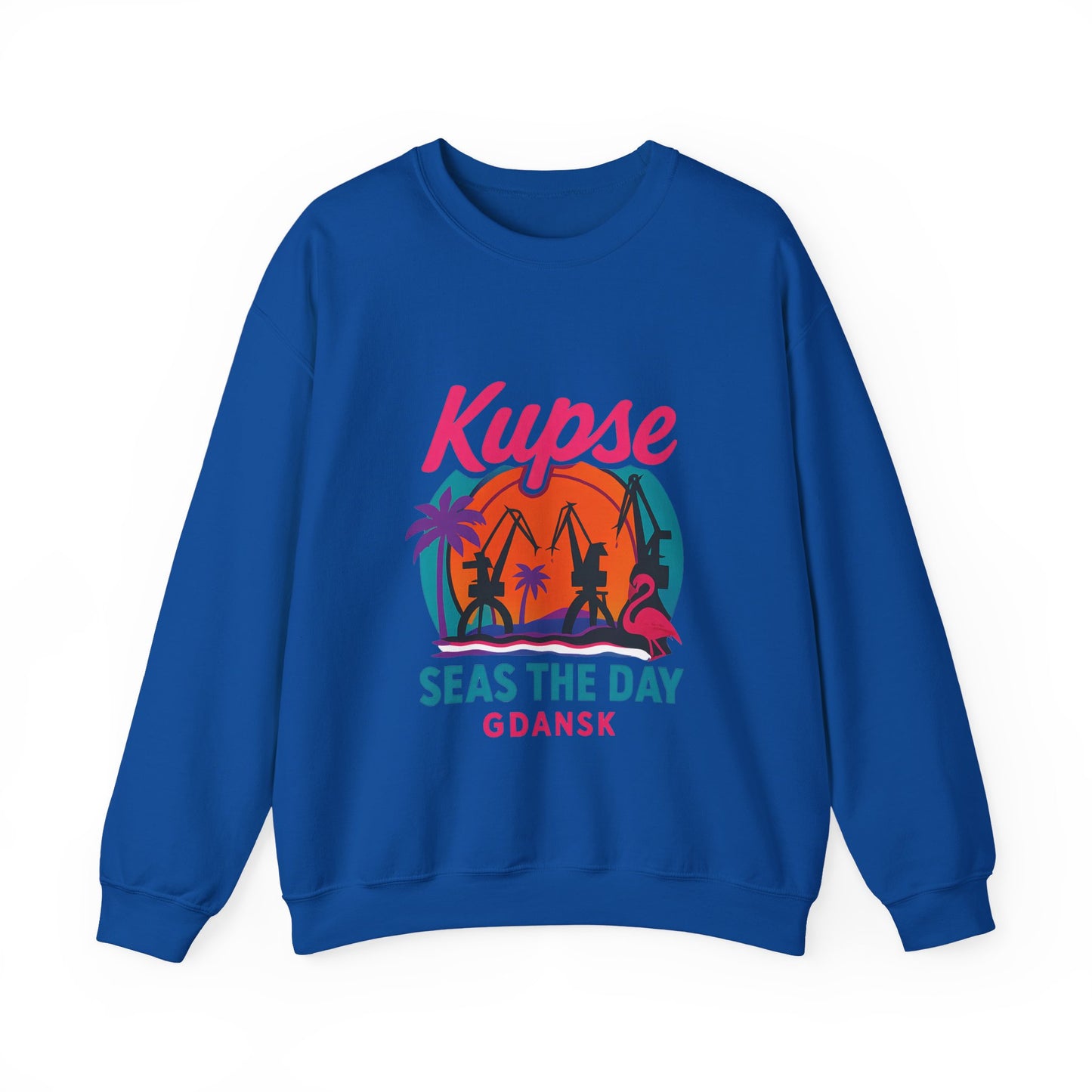 Bluza unisex z grafiką Kup Se Seas The Day – klasyczny crewneck i miejski styl