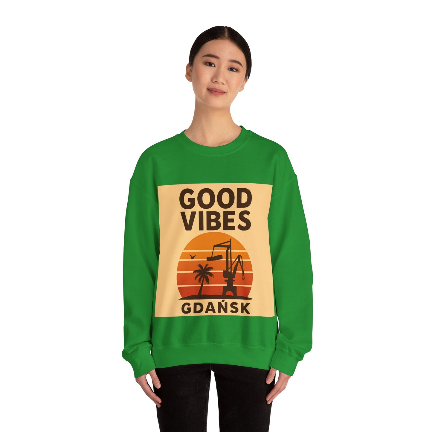 Bluza unisex z grafiką Kup Se Good Vibes Desert – klasyczny crewneck i miejski styl