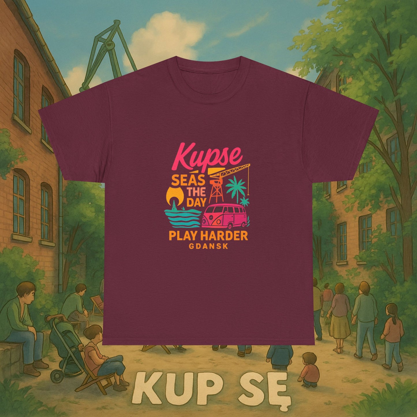 KupSe Play Harder Style t-shirt - Unisex Heavy Cotton Tee