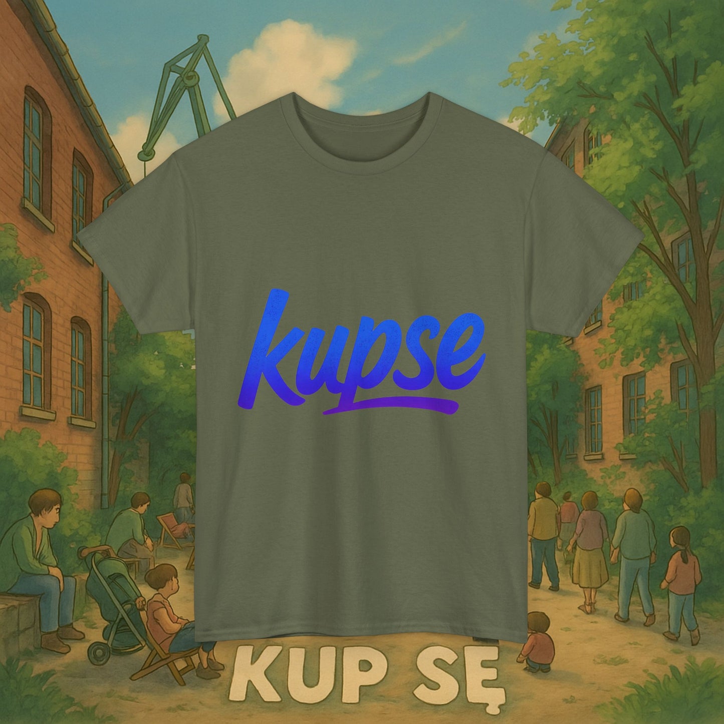 KupSe Logo Blue Style t-shirt - Unisex Heavy Cotton Tee