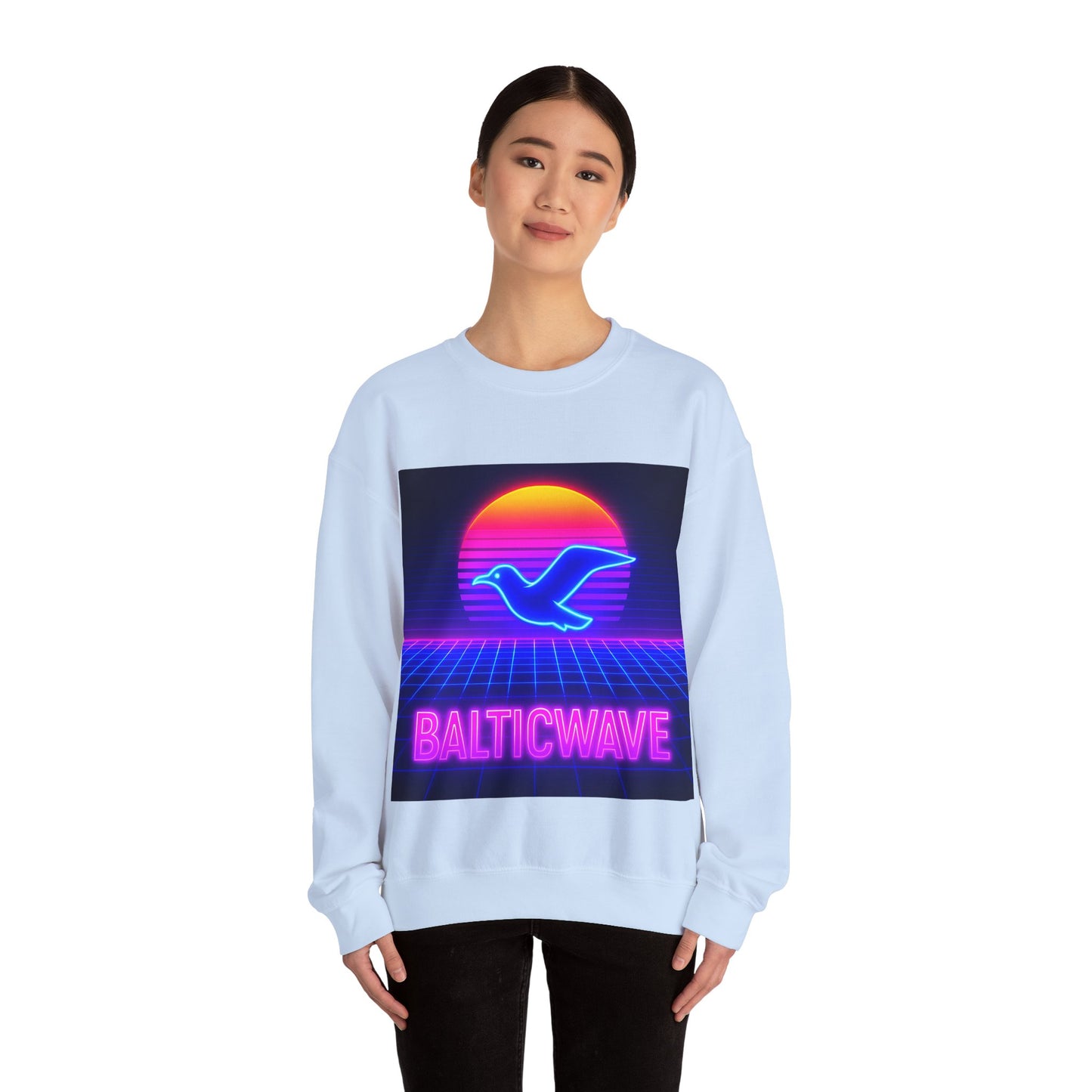 Bluza unisex z grafiką Kup Se Baltic Wave – klasyczny crewneck i miejski styl