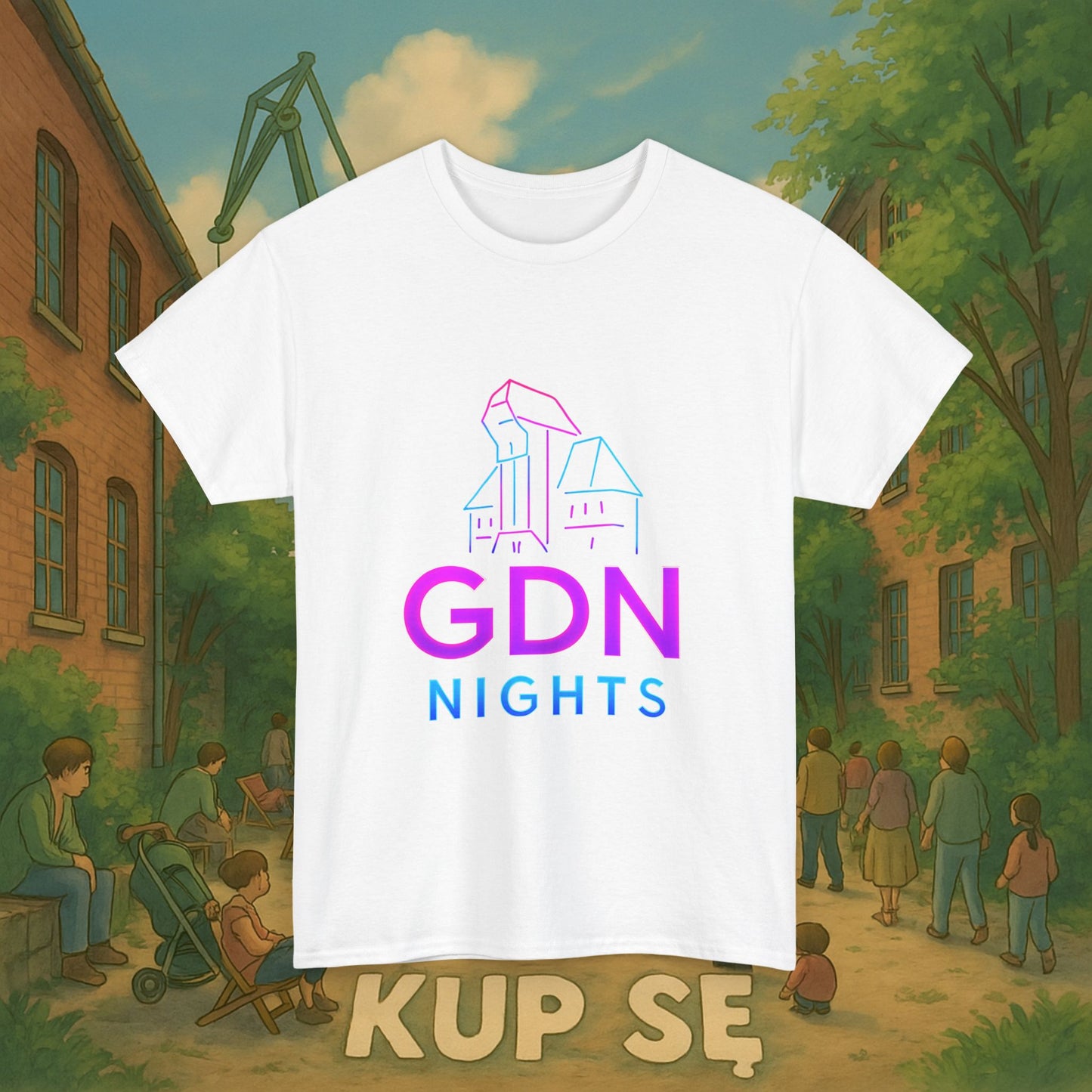 KupSe GDN Nights Style t-shirt - Unisex Heavy Cotton Tee