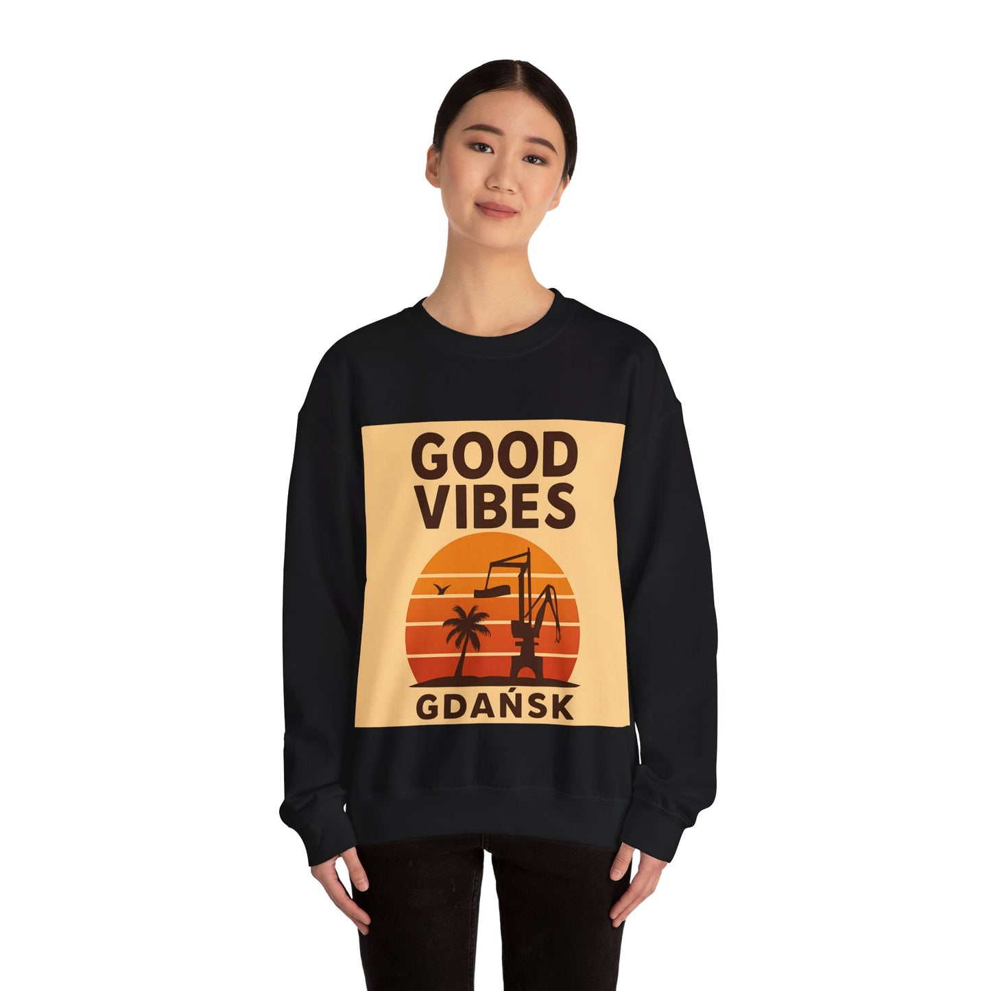 Bluza unisex z grafiką Kup Se Good Vibes Desert – klasyczny crewneck i miejski styl