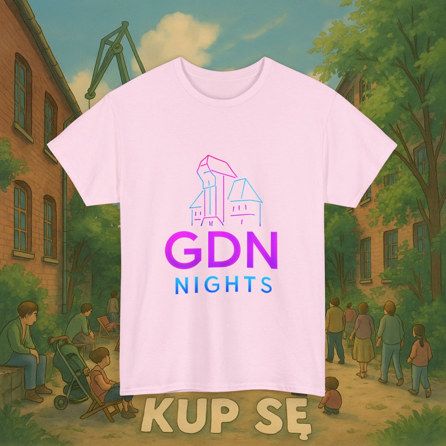 KupSe GDN Nights Style t-shirt - Unisex Heavy Cotton Tee