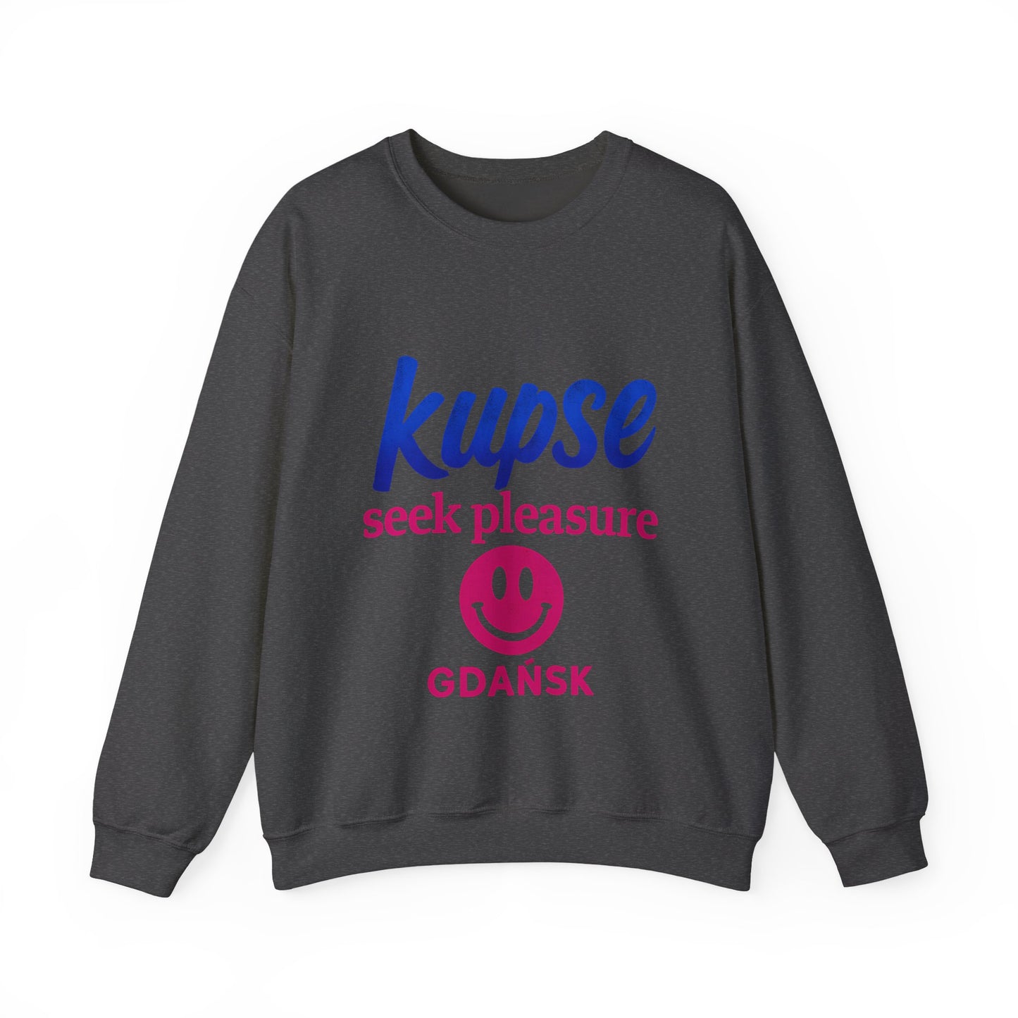 Bluza unisex z grafiką Kup Se Seek Pleasure – klasyczny crewneck i miejski styl